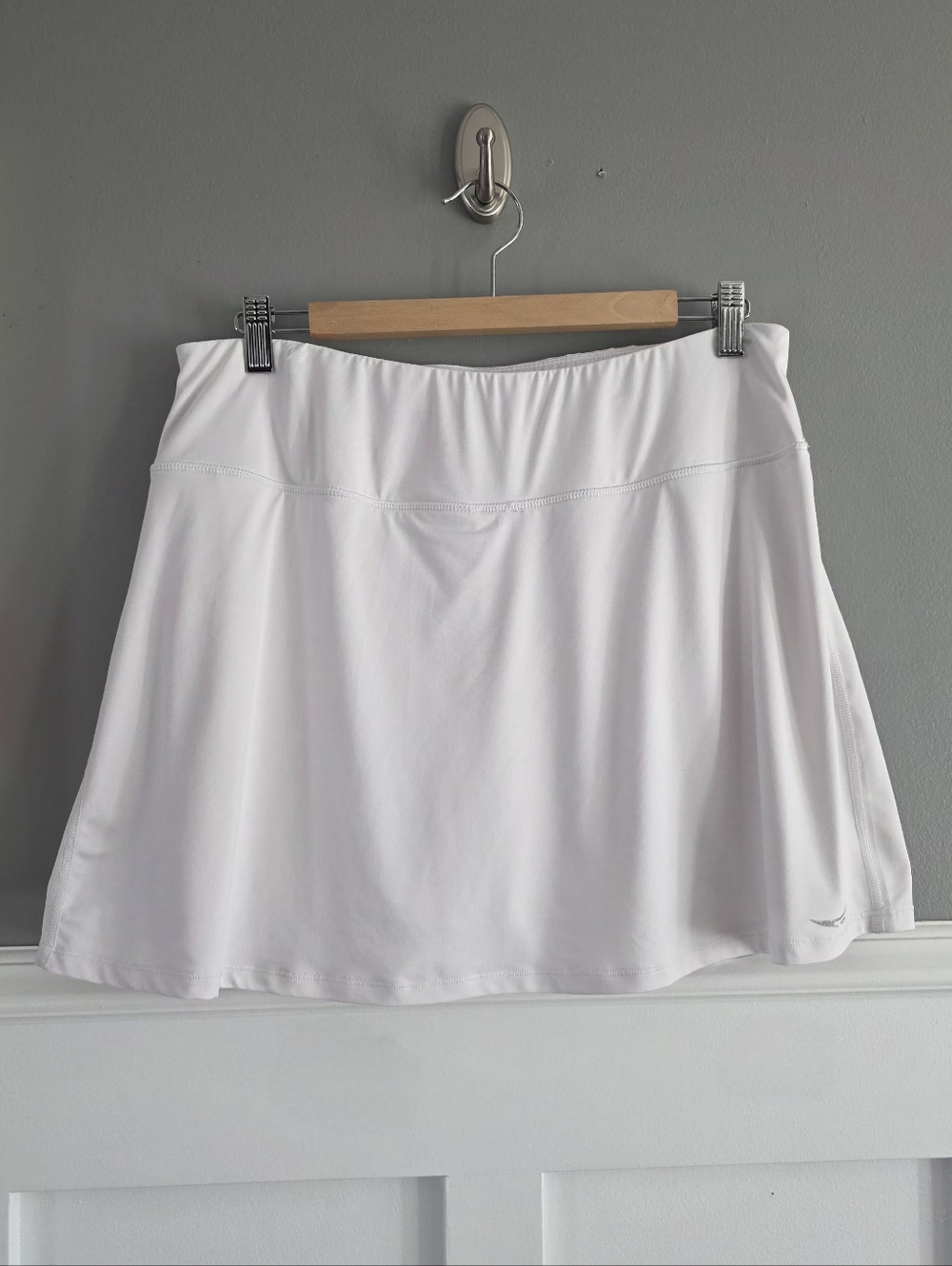 ACX Active White Tennis Skort, Skirt with Built-in Shorts, Athleasure, Size L